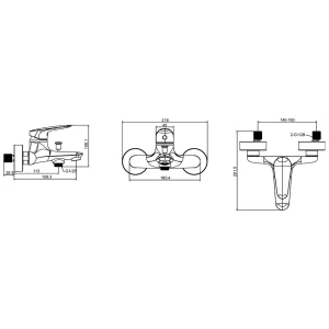 Смеситель Jacob Delafon Elite для ванны с душем E32909-CP